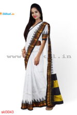 ILKAL HANDLOOM LUXURY DADI TIRKI TEMPLE BORDER SAREE
