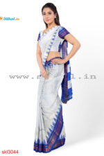 ILKAL HANDLOOM LUXURY DADI TIRKI TEMPLE BORDER SAREE