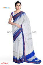 ILKAL HANDLOOM LUXURY DADI TIRKI TEMPLE BORDER SAREE