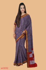 ILKAL HANDLOOM SILK BY COTTON SMALL CHECKS CHIKKI PARAS SAREES
