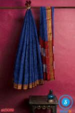 ILKAL HANDLOOM SILK BY COTTON SMALL CHECKS CHIKKI PARAS SAREES