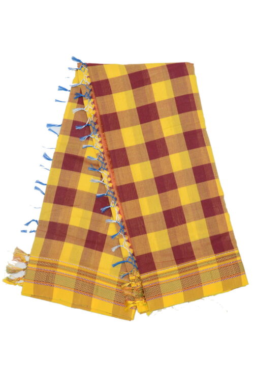 Ilkal Silk by Cotton Big Checks Sarees