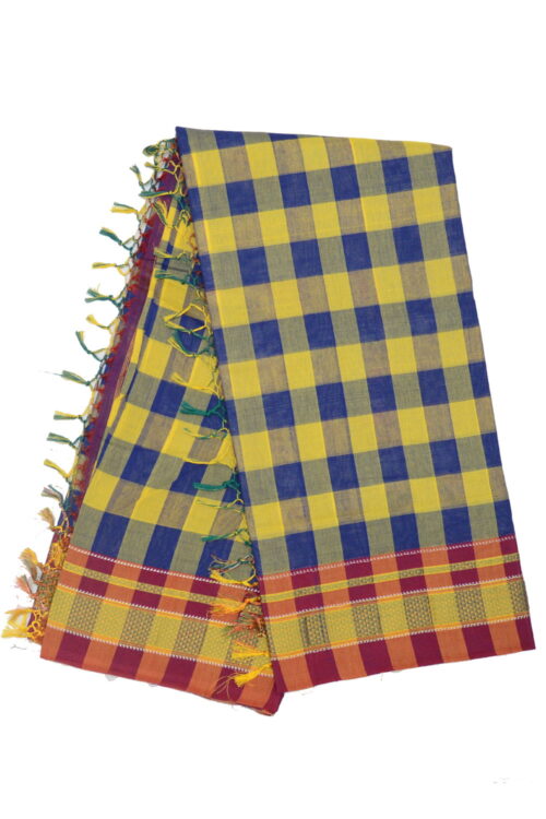 Ilkal Silk by Cotton Big Checks Sarees