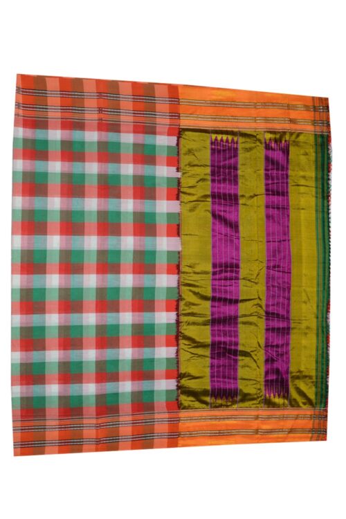 Ilkal Silk by Cotton Big Checks Sarees