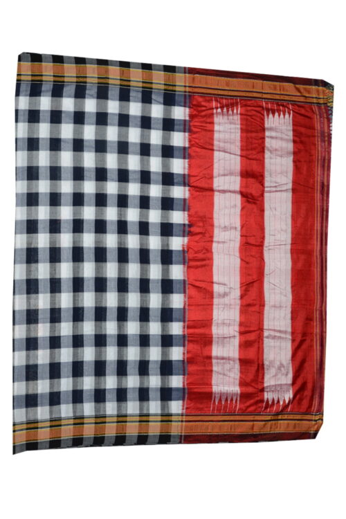 Ilkal Silk by Cotton Big Checks Sarees