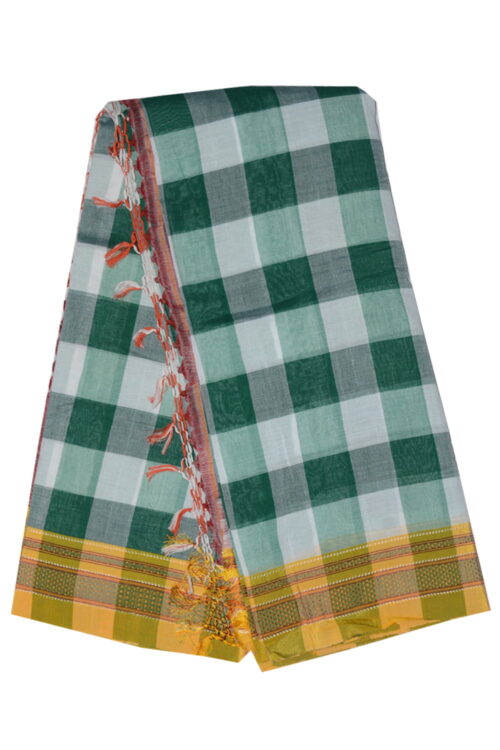 Ilkal Silk by Cotton Big Checks Sarees