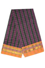 Ilkal Silk by Cotton Big Checks Patti Pallu Sarees