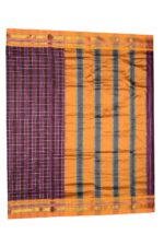 Ilkal Silk by Cotton Big Checks Patti Pallu Sarees