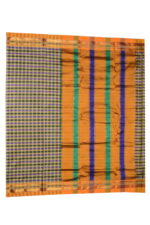 Ilkal Silk by Cotton Small Checks Patti Pallu Sarees