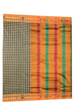 Ilkal Silk by Cotton Small Checks Patti Pallu Sarees