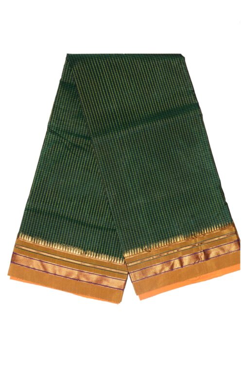 Ilkal Silk by Cotton Small Checks Patti Pallu Sarees