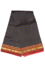Ilkal Silk by Cotton Small Checks Patti Pallu Sarees