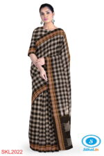 ILKAL HANDLOOM SILK BY MASRISE COTTON BIG CHECKS SAREE