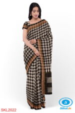 ILKAL HANDLOOM SILK BY MASRISE COTTON BIG CHECKS SAREE
