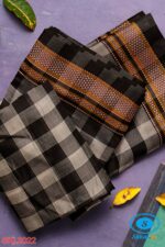 ILKAL HANDLOOM SILK BY MASRISE COTTON BIG CHECKS SAREE