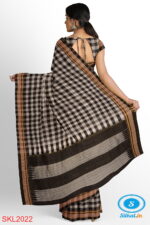 ILKAL HANDLOOM SILK BY MASRISE COTTON BIG CHECKS SAREE