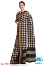 ILKAL HANDLOOM SILK BY MASRISE COTTON BIG CHECKS SAREE