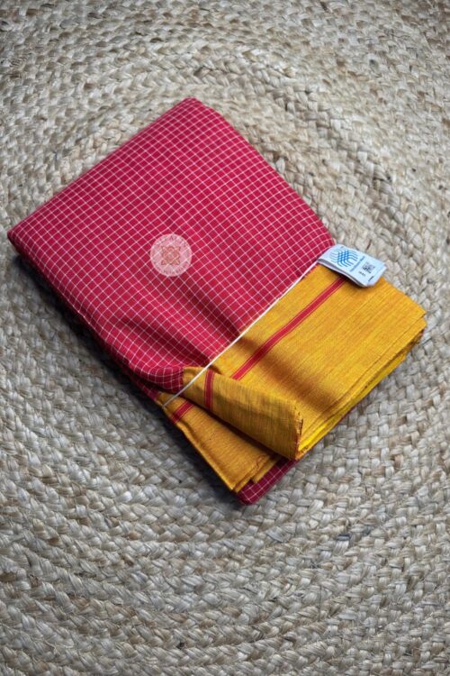 PATTEDA ANCHU PURE COTTON HANDLOOM SAREE