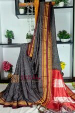 Ilkal Handloom Silk by Cotton Small Checks Chikki Paras Saree