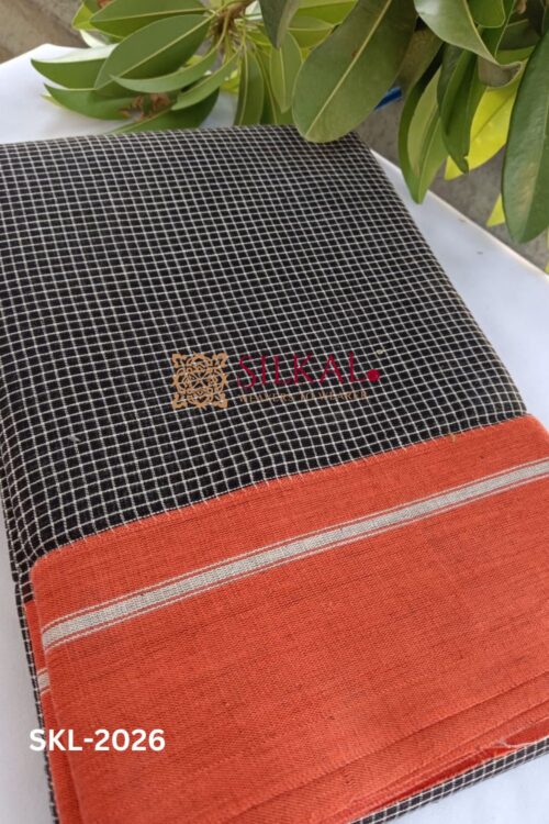 PATTEDA ANCHU PURE COTTON GANGA JAMUNA HANDWOVEN SAREE