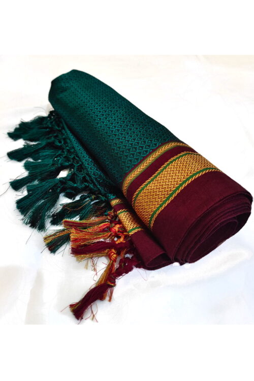 Guledgudda Khana Cotton Silk Fabrics Duppatta With Tassels