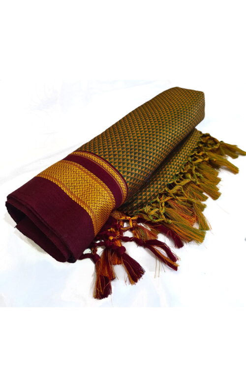 Guledgudda Khana Cotton Silk Fabrics Duppatta With Tassels