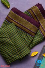 ILKAL HANDLOOM SILK BY COTTON SMALL CHECKS CHIKKI PARAS SAREES