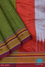 ILKAL HANDLOOM SILK BY COTTON SMALL CHECKS CHIKKI PARAS SAREES