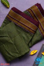 ILKAL HANDLOOM SILK BY COTTON SMALL CHECKS CHIKKI PARAS SAREES
