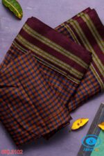 ILKAL HANDLOOM SILK BY COTTON SMALL CHACKS BHOOMI BORDER SAREES