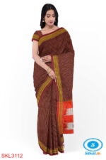 ILKAL HANDLOOM SILK BY COTTON SMALL CHACKS CHIKKI PARAS SAREES
