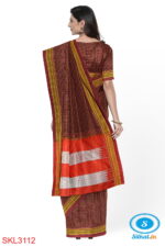 ILKAL HANDLOOM SILK BY COTTON SMALL CHACKS CHIKKI PARAS SAREES