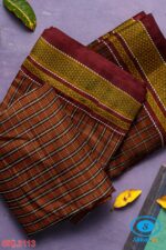 ILKAL HANDLOOM SILK BY COTTON SMALL CHACKS CHIKKI PARAS SAREES
