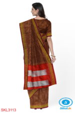 ILKAL HANDLOOM SILK BY COTTON SMALL CHACKS CHIKKI PARAS SAREES