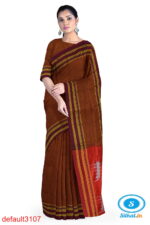 ILKAL HANDLOOM SILK BY COTTON SMALL CHACKS BIG BHOOMI BORDER SAREES