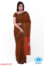 ILKAL HANDLOOM SILK BY COTTON SMALL CHACKS BIG BHOOMI BORDER SAREES