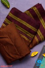 ILKAL HANDLOOM SILK BY COTTON SMALL CHACKS BIG BHOOMI BORDER SAREES