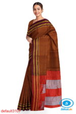 ILKAL HANDLOOM SILK BY COTTON SMALL CHACKS BIG BHOOMI BORDER SAREES