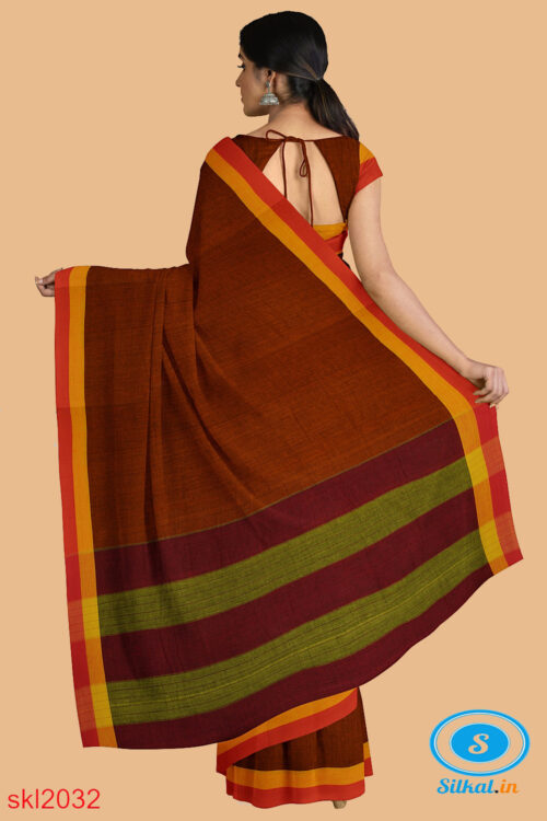 PATTEDA ANCHU PURE COTTON HANDWOVEN SAREE