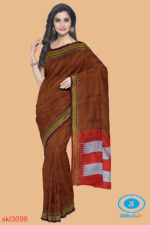 ILKAL HANDLOOM SILK BY COTTON SMALL CHECKS CHIKKI PARAS SAREES