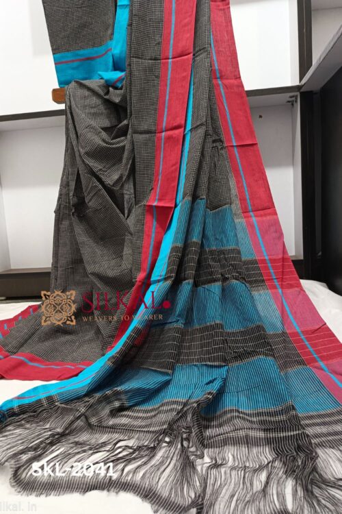 Patteda Anchu Checks with Plain Border