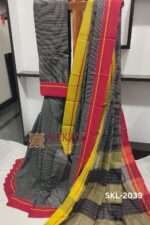 PATTEDA ANCHU PURE COTTON GANGA JAMUNA HANDWOVEN SAREE