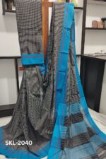 Patteda Anchu Checks With Plain Border
