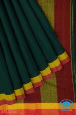 RAMDURGA PATTEDA ANCHU HANDLOOM COTTON PLAIN SAREES