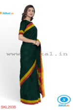 RAMDURGA PATTEDA ANCHU HANDLOOM COTTON PLAIN SAREES