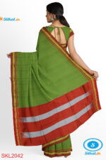 ILKAL HANDLOOM CATLON PALLU COTTON PLAIN SAREES
