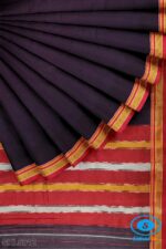 ILKAL PLAIN COTTON SAREE WITH CHIKKI PARAS BORDER