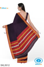 ILKAL PLAIN COTTON SAREE WITH CHIKKI PARAS BORDER