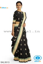 ILKAL MAYURI SAREE WITH CHIKKI BORDER