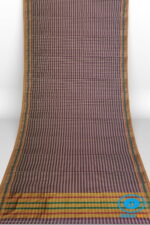 ILKAL COTTON SMALL CHECKS SAREE WITH GOMI BORDER